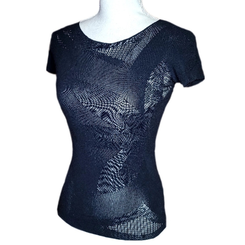 Prada Nylon Mesh T Shirt Top